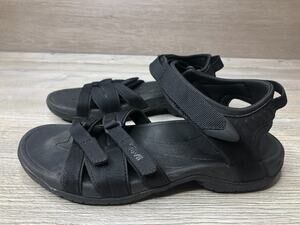 Teva Tirra Traveler Black Sandals Womens Size 6.5